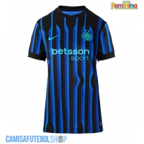 Camisa de time de futebol Inter Milan Henrikh Mkhitaryan #22 Replicas 1º Equipamento Feminina 2025-26 Manga Curta
